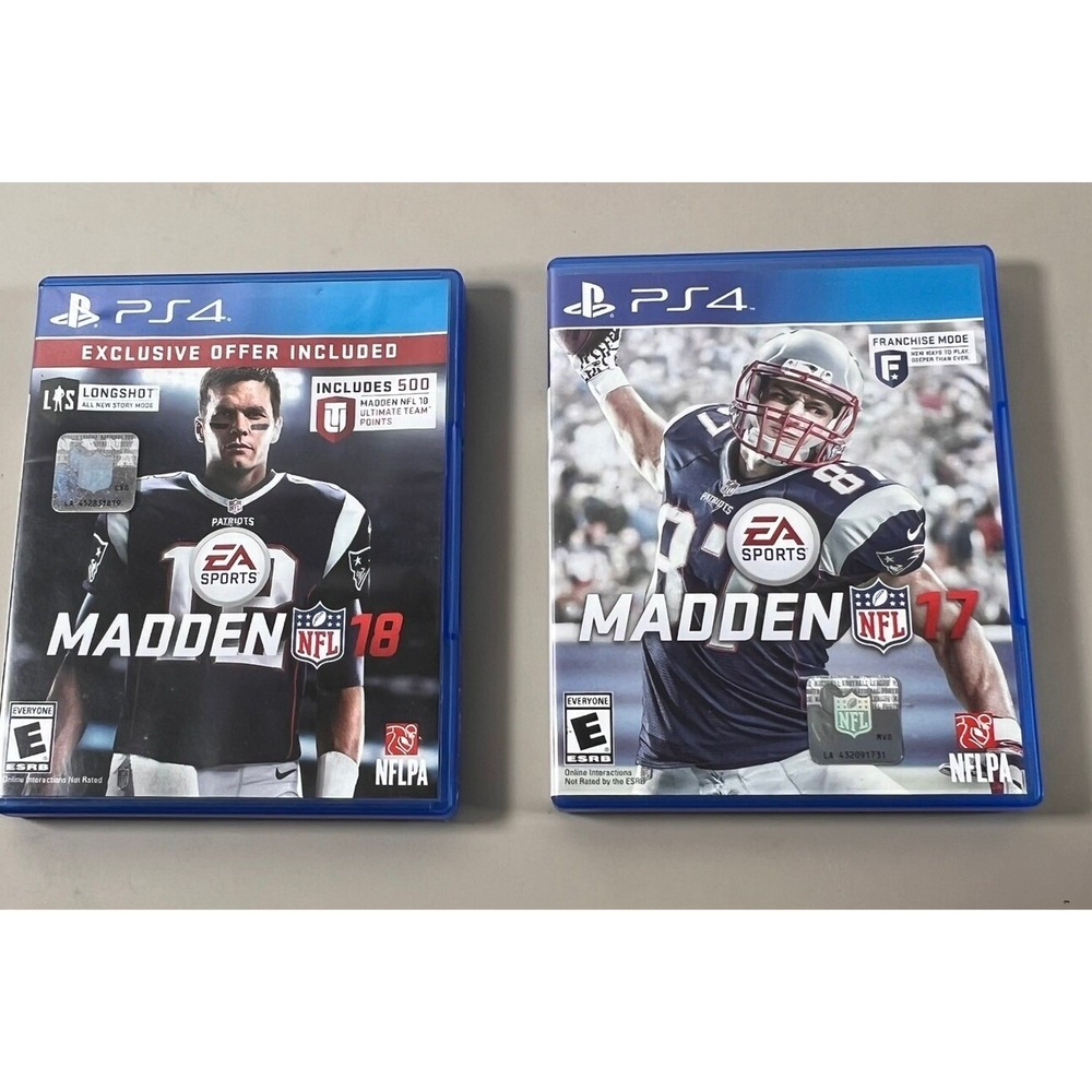 Madden NFL 17 & Madden NFL 18 Sony PlayStation 4 PS4 EA Sports Football Game Lot